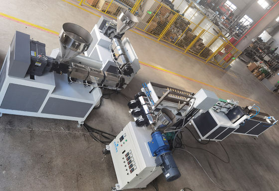 Transparent Poly Vinyl Chloride PVC Profile Extrusion Line Data Strips Extrusion Line